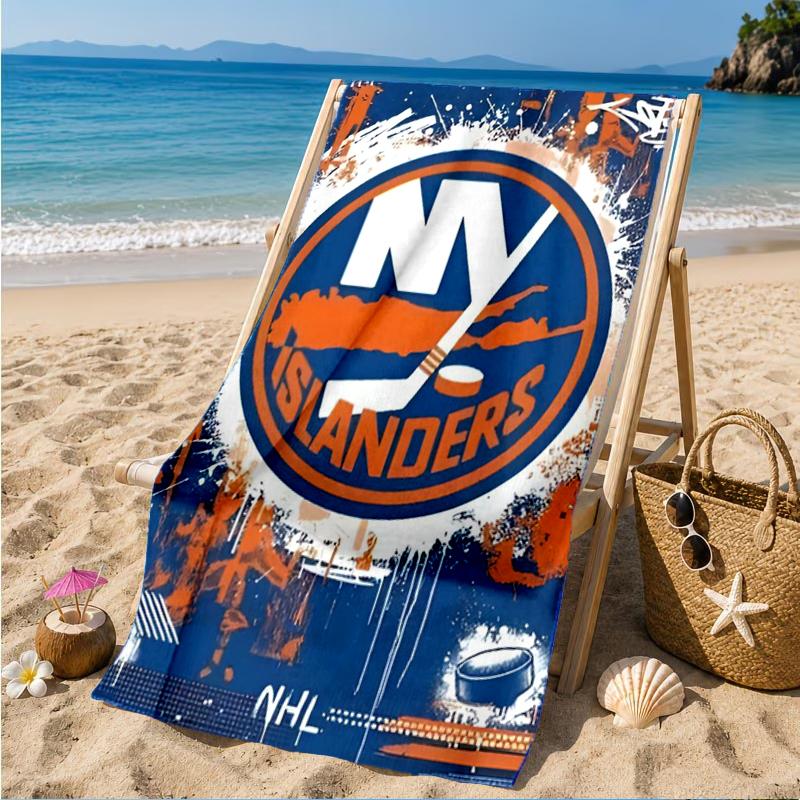 Ny Islanders Pride Strandtuch, Superweiche Mikrofaser, Perfektes Geschenk für Sie/Ihn, Geburtstag, für Pool, Strand, Reisen, Dekoration Strandparty
