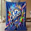 Coperta a tema Chelsea FC Morbida coperta in flanella Coperta morbida da divano Coperta accogliente per divano e letto per la decorazione della casa