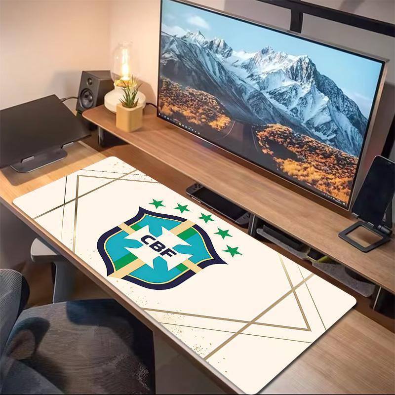 Brazil National Football Team2 Print Cushion Non-slip Laptop Tablet Big Mousepad XXL Mat Mini PC Playmat With Lock edge