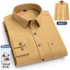 Camicie da uomo 100% Cotone Puro Manica Lunga Tinta Unita Morbide Vestibilità Regolare Camicia Elegante Blusa Sociale Abbigliamento Maschile 6XL 7XL