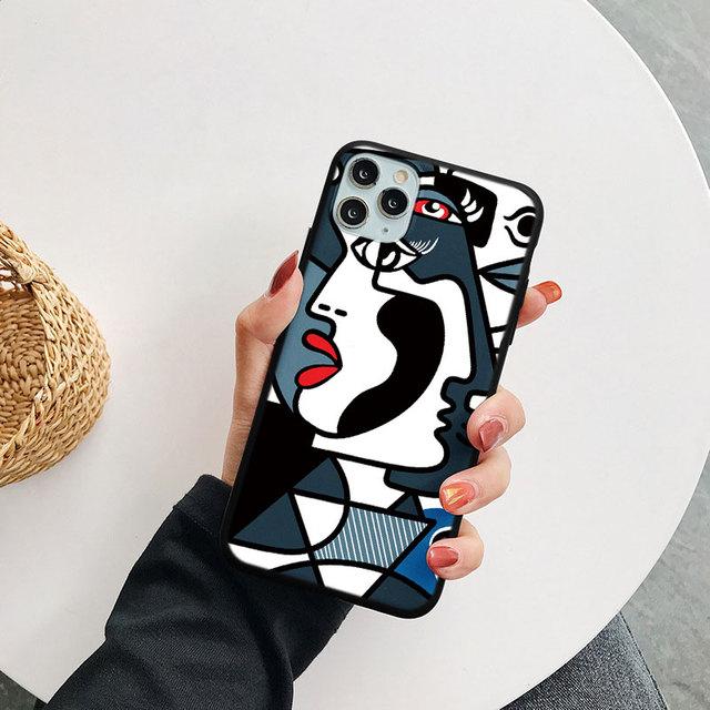 Picasso Abstract Art Painting Phone Case For Iphone 11 12 13 14 Pro Xs Max Mini 8 7 6 6s Plus X Se 3 2022 2020 Xr Silicone Cover
