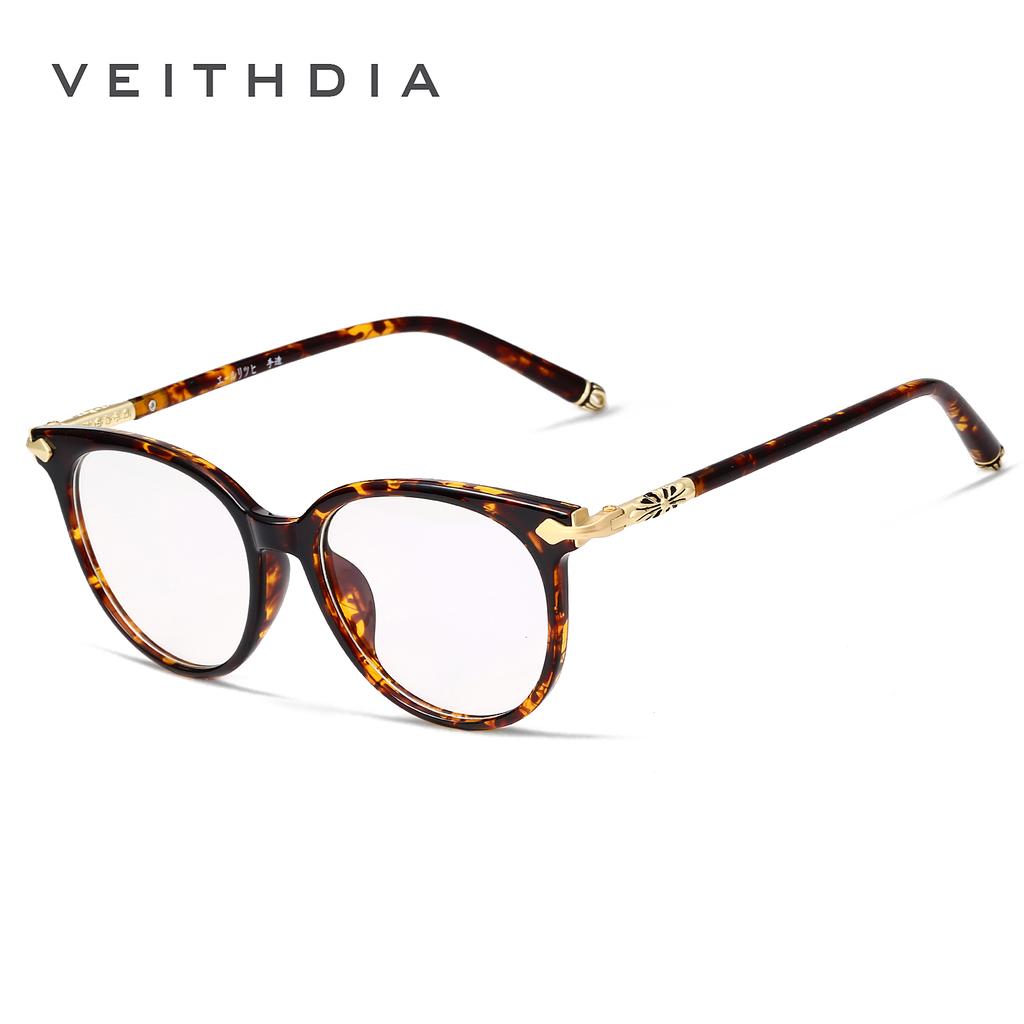 Veithdia Unisex Fashion  Eyeglasses Frame Vintage Clear Lens Glasses Optical Spectacle Frame V8003