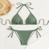 Dámský sexy bikini set Halter String Boční Dvoudílné plavky Mini trojúhelníkové plavky na plážovou dovolenou