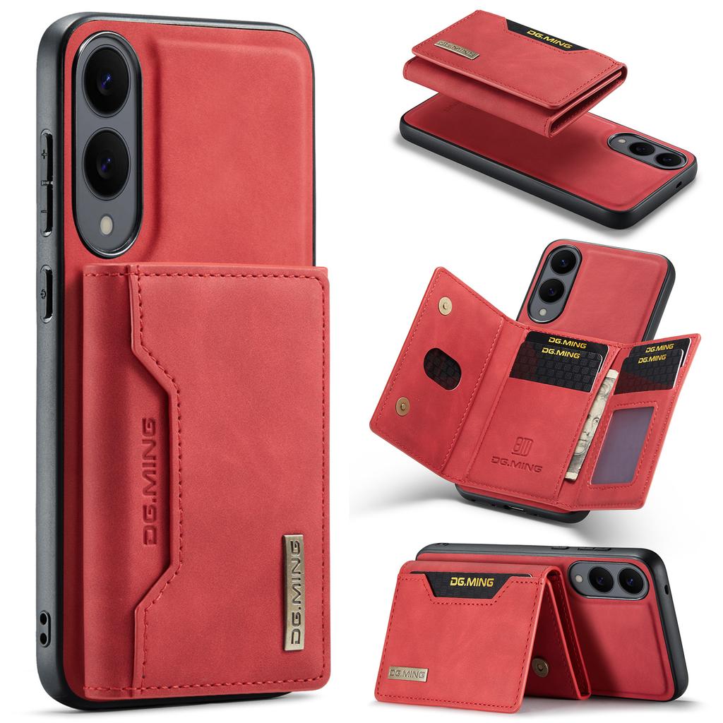 DG.MING M2 Series for Samsung Galaxy S25 Edge Case PU+PC+TPU Phone Cover Detachable Wallet