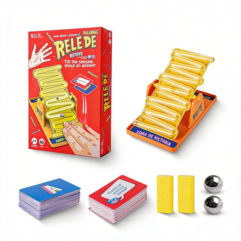 .Board Game Tilt n Shout Swinging Stilt Multiplayer Battle Answering Interactive Table Game Family Party Board Games Kids Toy