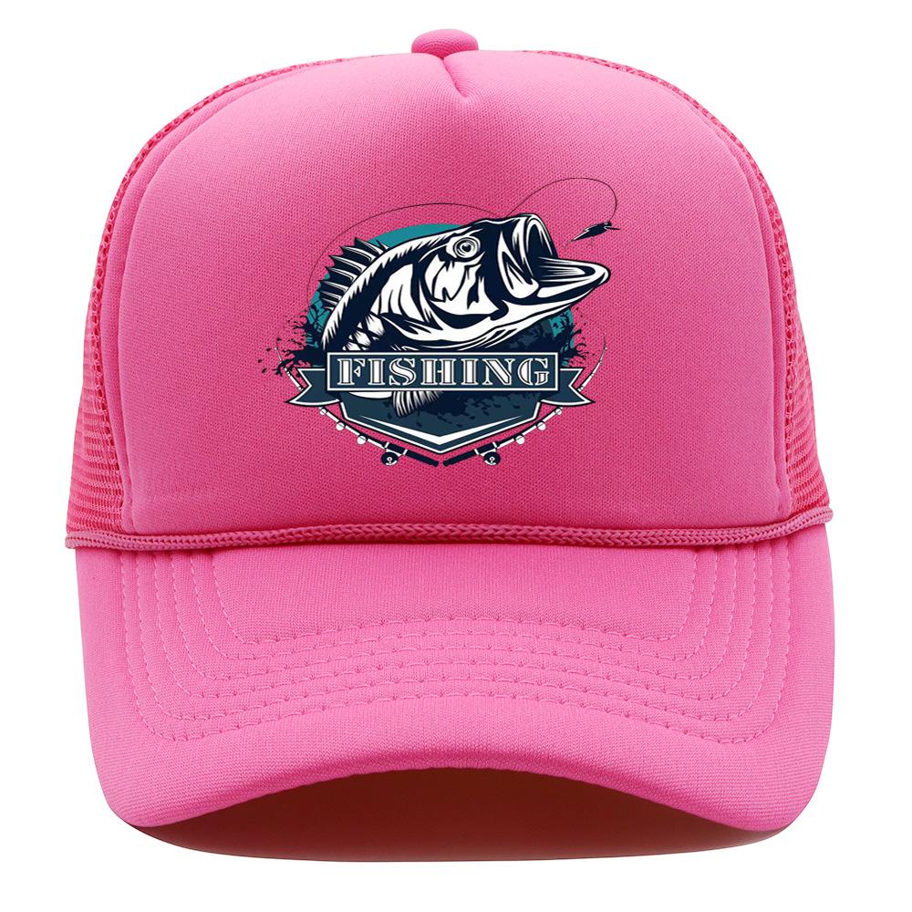 Outdoor Fishing Baseball Cap Recreational Fishing Shade Printed Cap Summer Bent Edge Sunscreen Truck Hat