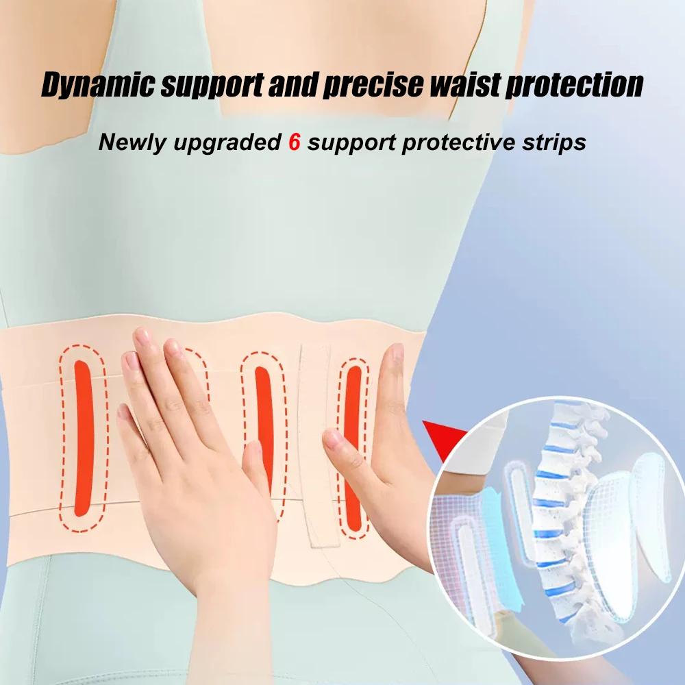 

Adjustable Thin Back Lumbar Support Belt Breathable Waist Brace for Lower Back Pain Relief Sciatica S