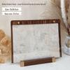 Walnut Wood Manicure Display Stand with Solid Base