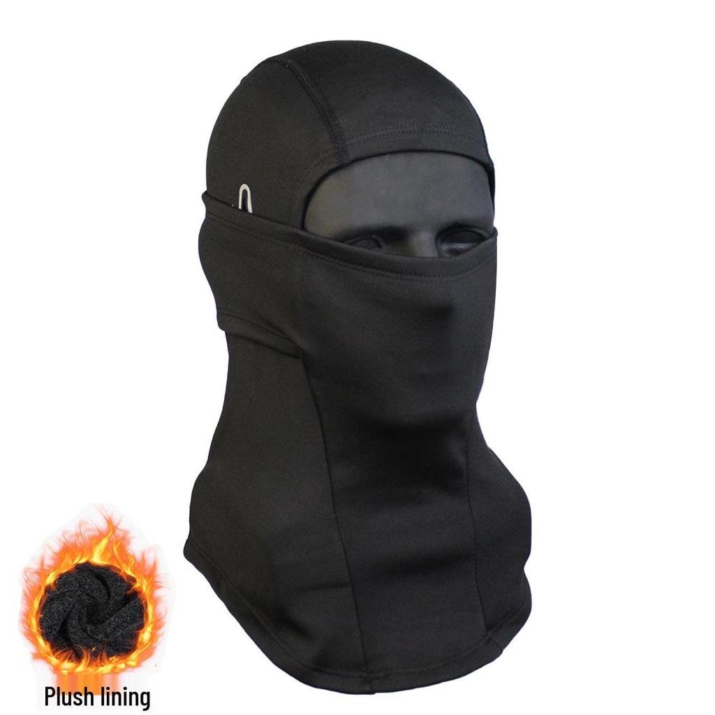 Masque facial intégral en polaire chaud et coupe-vent unisexe pour le cyclisme et le ski