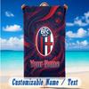 Beach Towel Custom Name Text, Quick Dry Large Towel For Beach HomeBologna FC
