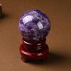Natürliche Amethyst Kristallkugel Energieheilung Feng Shui Ornamente Heilstein Heimdekoration