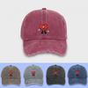Bad Bunny Style Baseball Cap Hip Hop Rapper Red Love Heart Ripped Unconstructed Sun Protection Distressed Outdoor Sport Hat