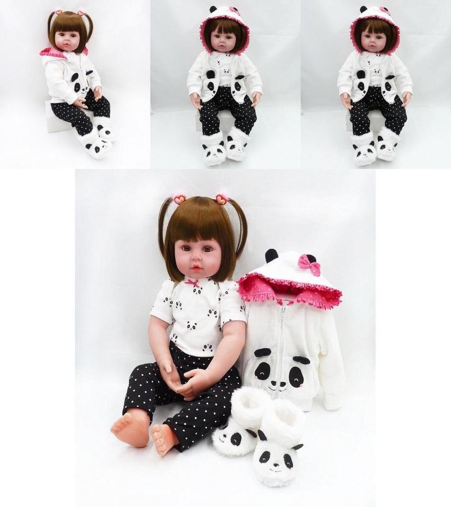 24-Zoll Neugeborenenpuppe Realistische Lebensechte Silikon Reborn Babypuppen Für Kleinkinder Perfektes Geschenk