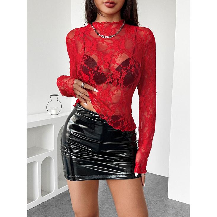 Frühling und Herbst Neue Damen Vielseitige Langarm Tägliche Business Pendler Elegante Komfort Sexy Bottom Shirt Top