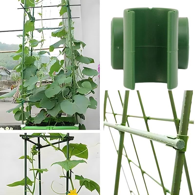 Garden Cross Clips Plant Support Connectors Holders for Tomato Vegetable Fruit Plants Multiple Sizes Outdoor Balcony Greenhouses