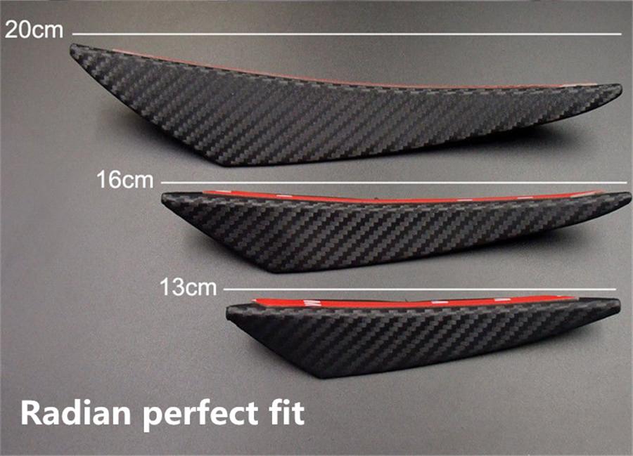 6pcs Universal Carbon Fiber Color Car/Auto Front Bumper Fins Spoiler Refit