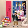 Two-Year-Old Boy Birthday Banner & Balloon Cake Theme Party Decoration Set