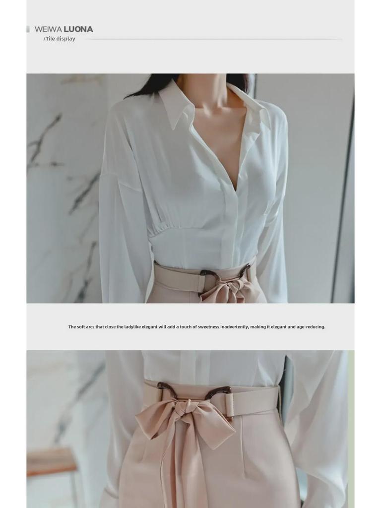 2025 Spring Korean Style Women's Two-Piece Set: Celebrity Fashion Slim Fit Hip Wrap Skirt