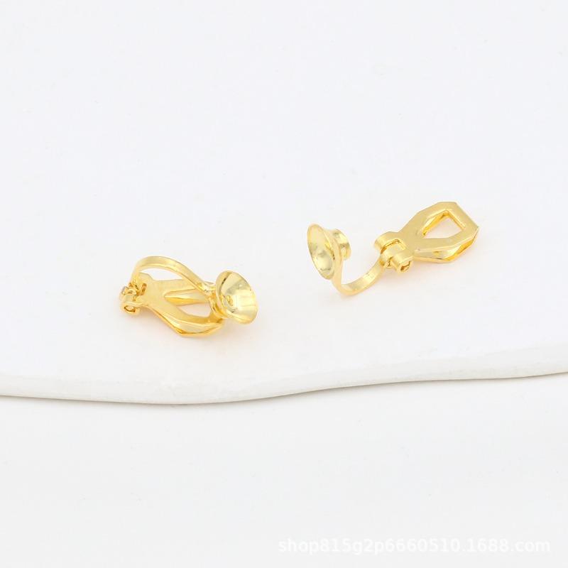 Gold-packed 18K Color-preserving Anti-allergic Ear Clip Converter Painless Triangle Clip Accessories DIY Earrings Jewelry Accessories A29