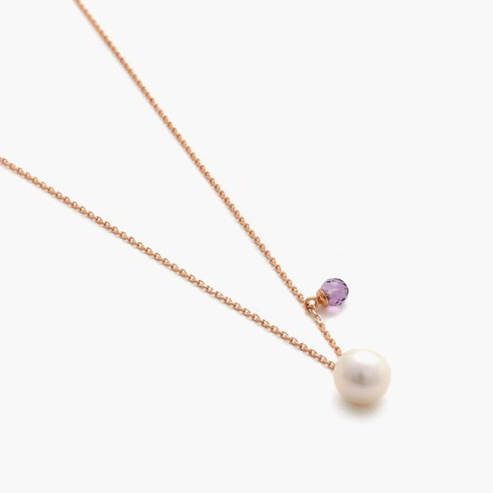 J.Lauren 03N0690 February Birthstone Amethyst Pearl Long Necklace