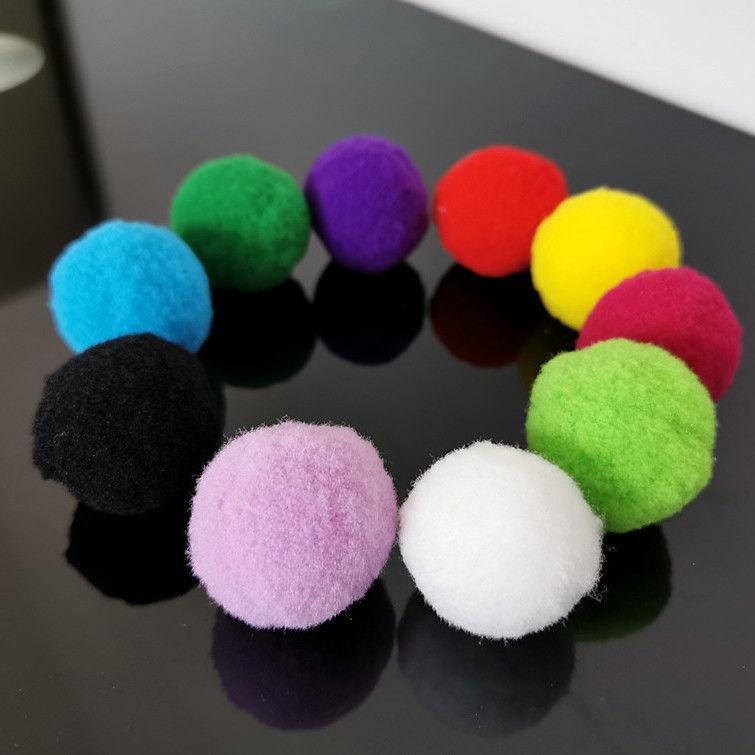 Silent 4cm Pom-Pom Cat Toy Ball – Eco-Friendly and Quiet No Specification