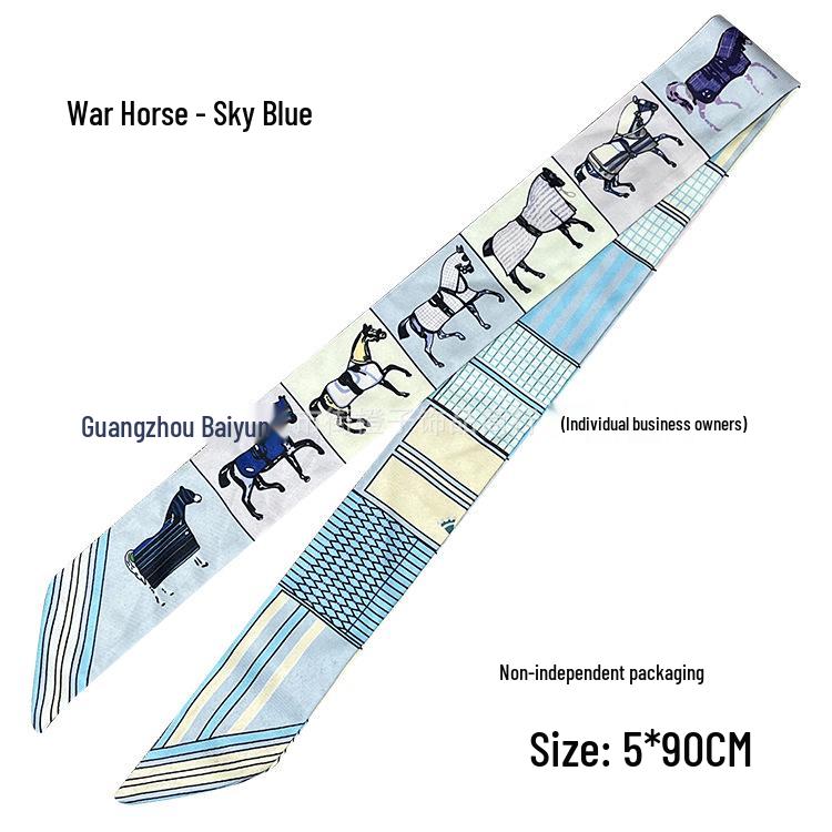 Silk Scarf Accessory: Long Ribbon for Bag, Headband, or Hair Tie