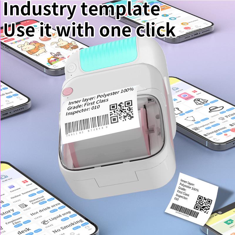 Bluetooth Mini Thermal Label Printer: Portable Inkless for Home & Office