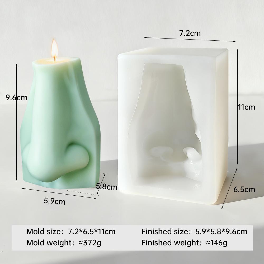 DIY Sculpture Facial Features Silicone Candle Mold Eyes Ears Nose Mouth Form Gypsum Craft Molds Aroma Candle Making Supplies