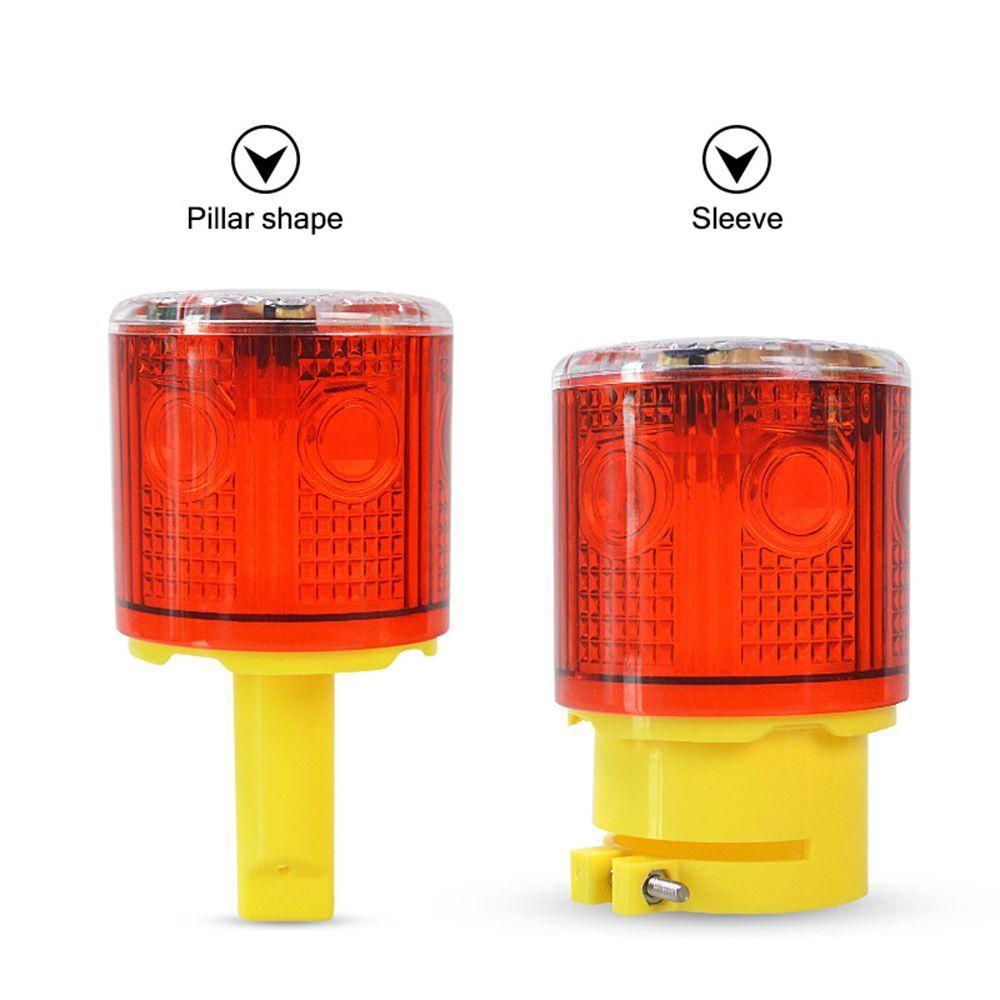 Rotating LED Solar Powered Red Traffic Warning Light Emergency Boat Lights Indicator Alarm Lamp