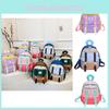 Stylish Color-block Backpack With Animal Print For Boys And Girls School Use