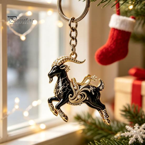 Animal Lover Keychain Acrylic Black Sheep Keyhcain, Goat Shaped Car Key Ring Pendant, Backpack Handbag Charm Hanging Decoration