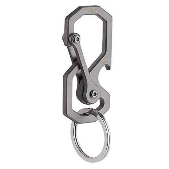 Tibitdeer Ultra-lightweight Titanium Key Holder Stylish durable easy carry.