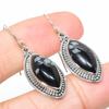 Natürlicher Schneeflocken-Obsidian Edelstein 925 Massiver Sterling Silber Ohrring 1,50" V6f93