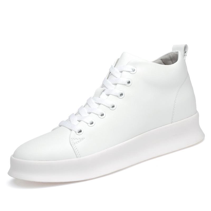 Summer Fashion 8CM Height Boost Men's Hidden Heel Korean Style British Trend Casual Skate Shoes