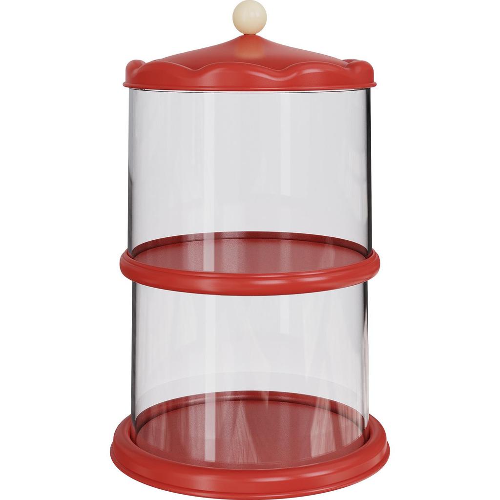 Rotating Cute Particle Display Case: Transparent PET Figurine Storage Rack
