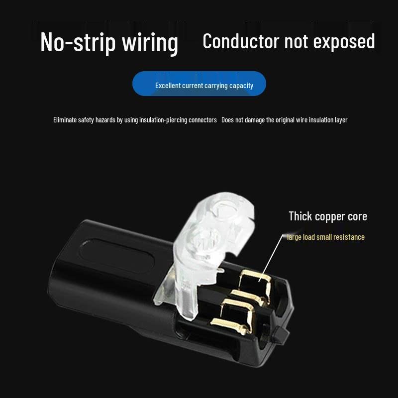 LED Strip Light Terminal Block: Quick Connect, Interlocking, Removable 2P Double Wire Connector