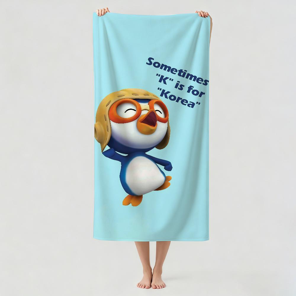 Cartoon cute P-PoroRos Towel Drying Bath Towel Applicable To Light Swimming Camping Yoga Beach Out