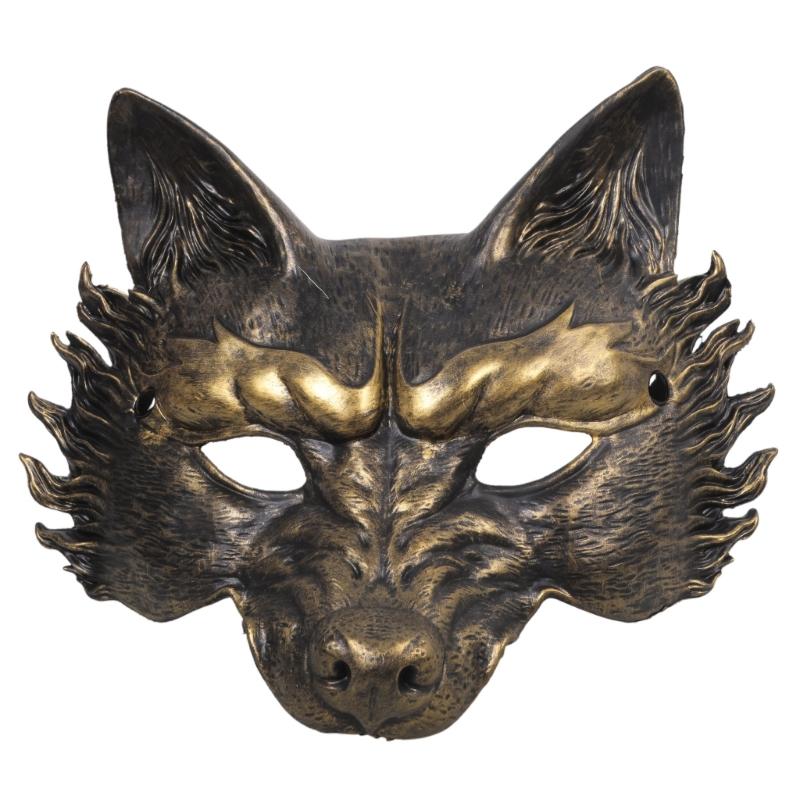 

Halloween Wolf Mask Dress Up Party Props Fox Masquerade Mask Halloween Carnival Party Bar Nightclub Costume Half Face 1