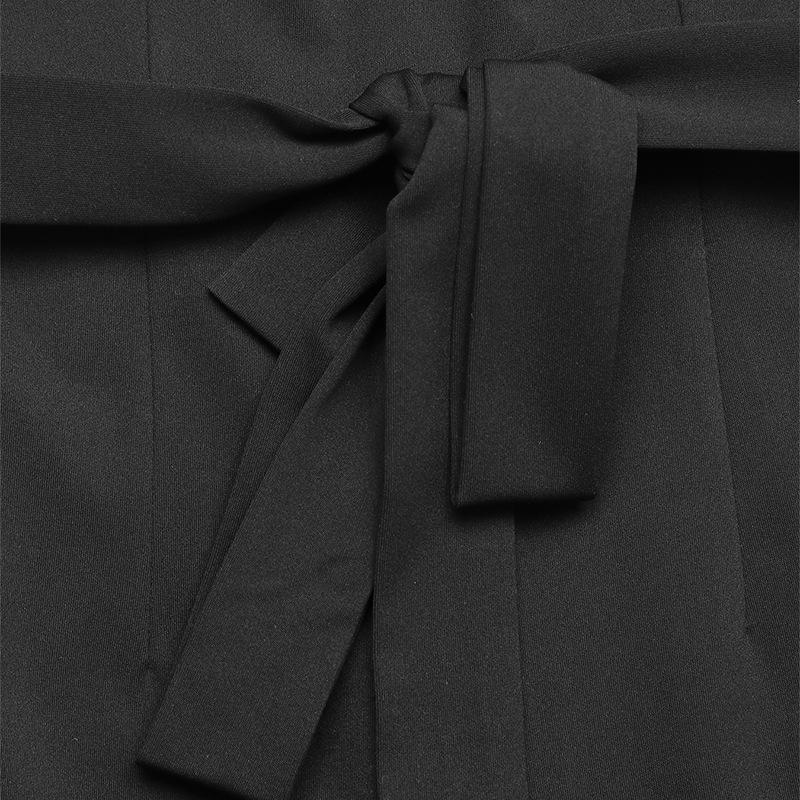 VEZFAA Women's Fashiaon Casual Summer Spring Colour Block Print Sleeveless V-Neck High Waist Trousers Jumpsuits & Rompers