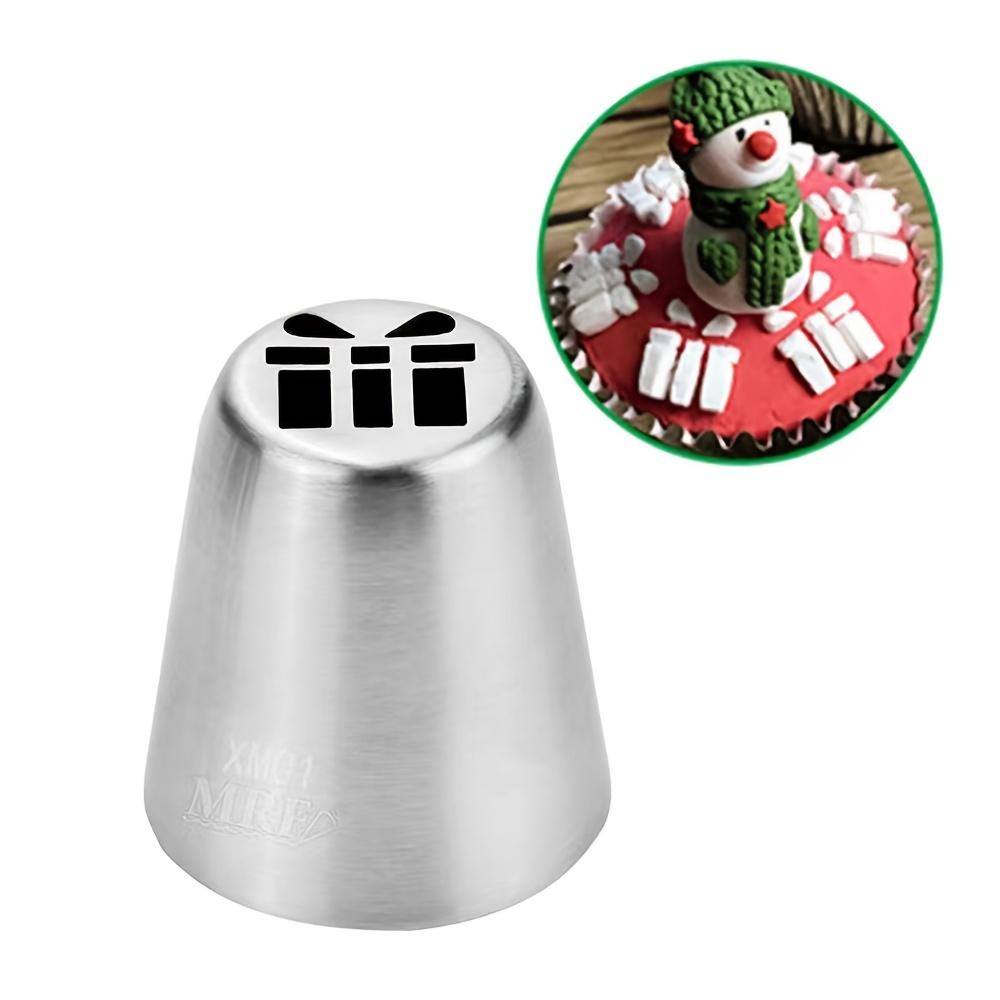 1 set of Russian decorating nozzles snowflake Christmas tree holly leaf squeezing nozzle cupcake dessert baking decoration decorating nozzle