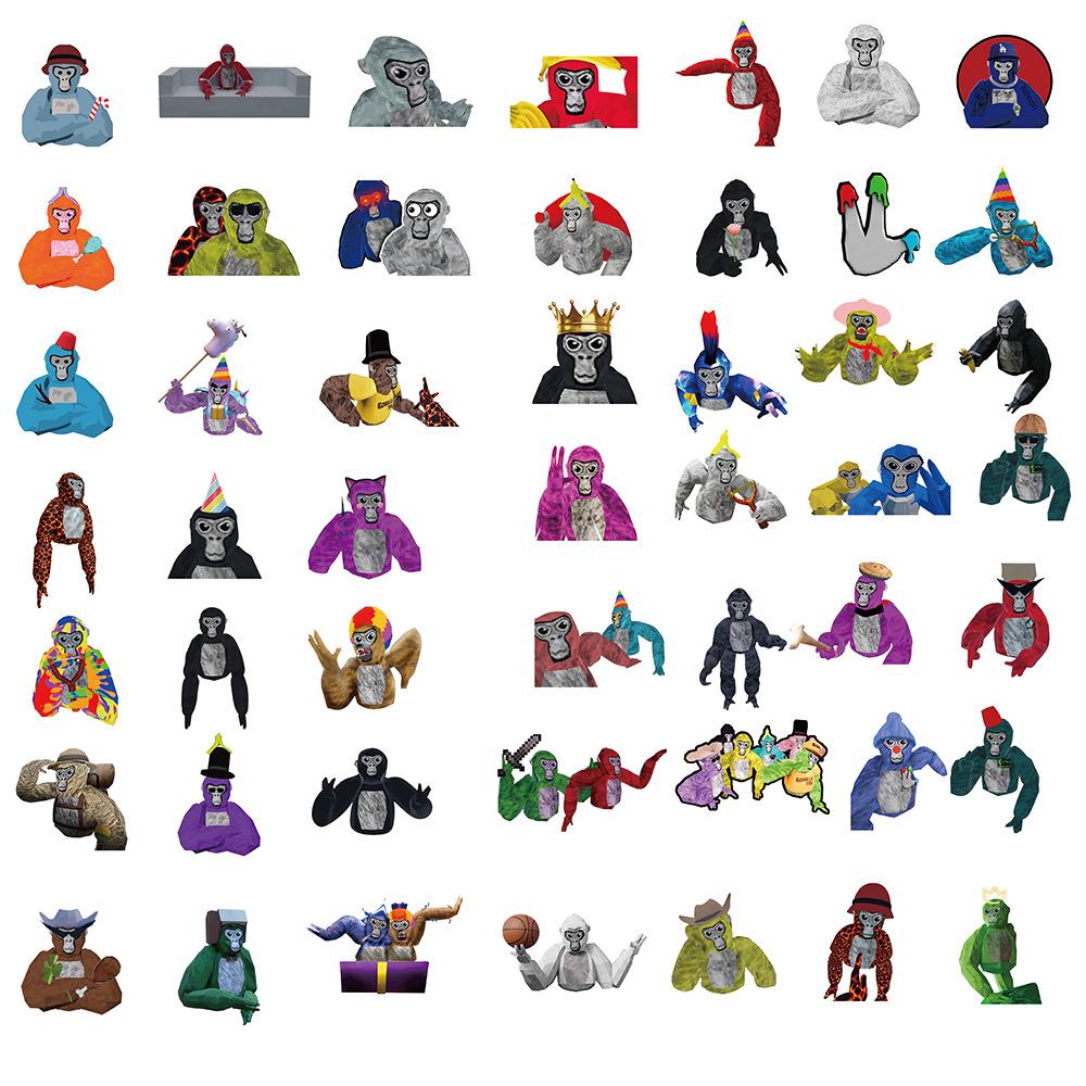 

50 Photos of Hot Gorilla Game Stickers Decorate Guitar Notebook Suitcase DIY Waterproof Stickers
