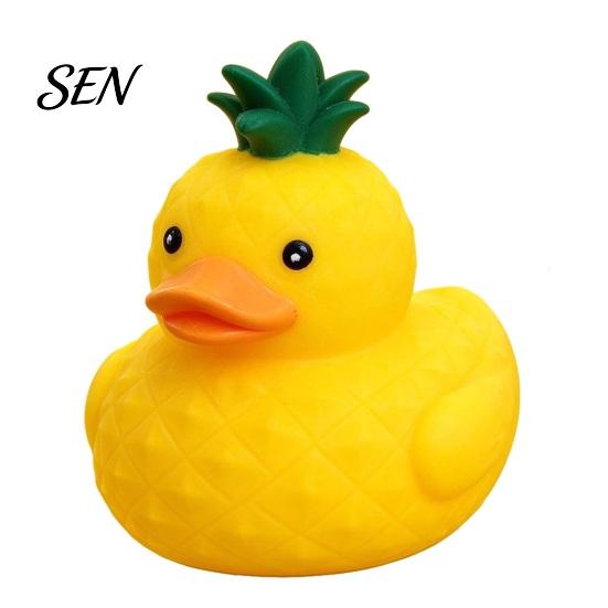Portable Stress Relievers Pineapple Duck Squishy Toy, Slow Rebound Relief Squeeze Cute Safe Soft Toys for Toddlers Yellow Fidget Sensory Decompression