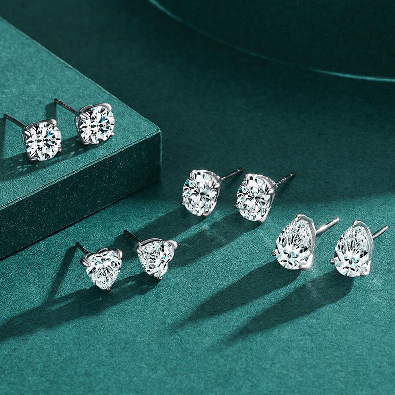 Tancise 925 Sterling Silver Zircon Earrings Drop Earrings For Women Wedding Party Gifts