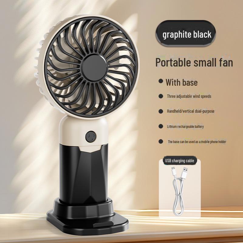 2024 Dobíjecí přenosný ruční stolní ventilátor s dlouhou výdrží baterie a USB nabíjením