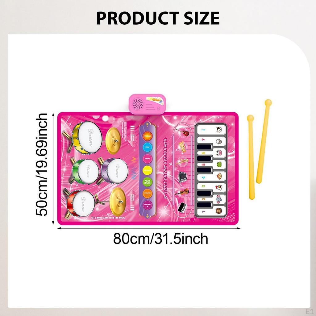 Music Mat Early Educational Toys Development Musical Instruments 2 in 1 Learning