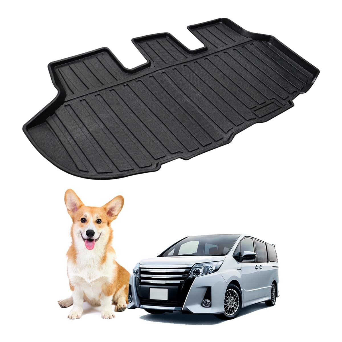 

Shvgen Совместимый Toyota Voxy Noah 80 Серия Коврик для багажника 3D 3D 3D Водонепроницаемый Автомобиль VOXY N0AH 80 Series