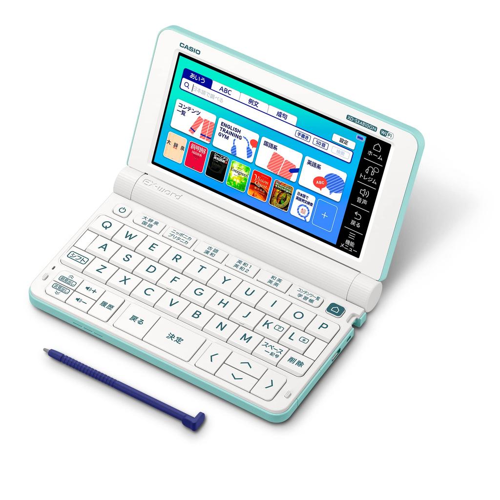 Casio Electronic Dictionary for High School Students 220 Special Ex-word (XD-SX4810GN, Contents, Green) (XD-SXN481GN Set)
