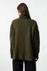 Women's Fashionable Stylish Sweater Khaki Soft Textured Wide Fit Knitwear Sweater