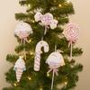 Multicolor Christmas Candy Canes Pendant Foam Christmas Spheres  New Year