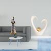 Resin Musician Heart Sculpture Figurine Modern Statue Bedroom Home Decor Party Table Centerpiece
